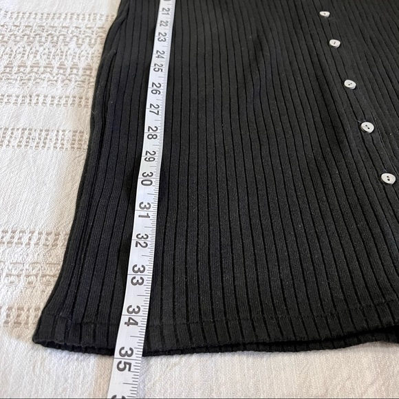 Madewell Button-Front Ribbed Mini Dress - Picture 9 of 14